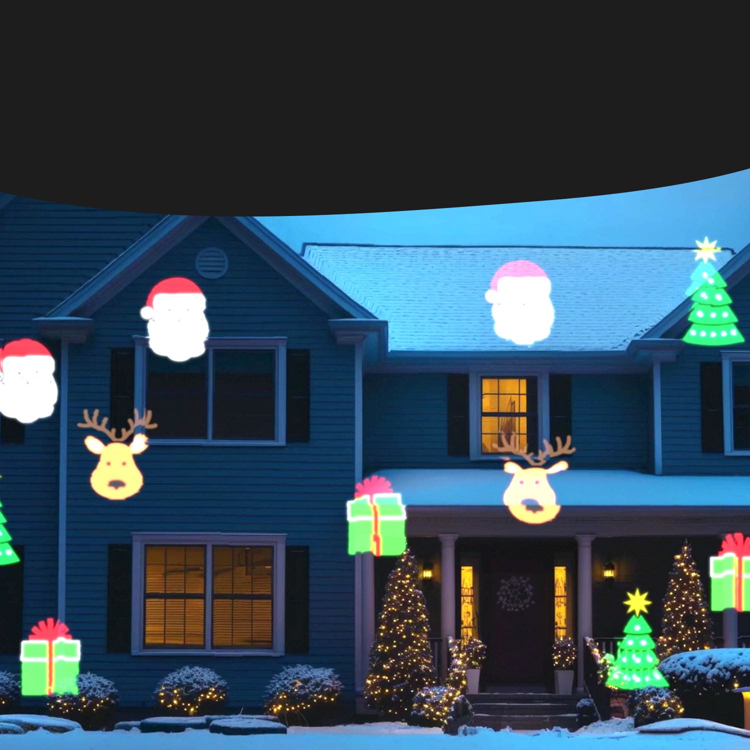 Star Shower Slide Show - Christmas | With Remote